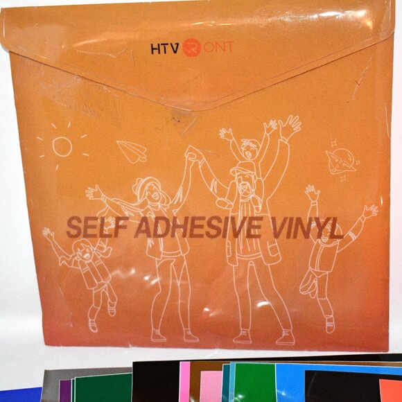 HTVRONT Permanent Adhesive Vinyl for Cricut – 45 Vinyl Sheets 12" x 12" + 5 Tran - Picture 3 of 4